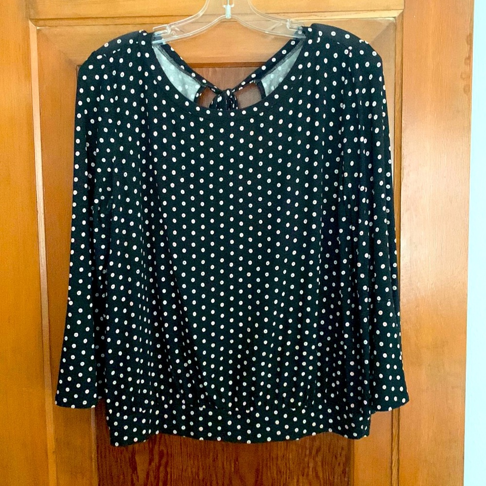 LOFT Bell Sleeve and Tie Back Blouse